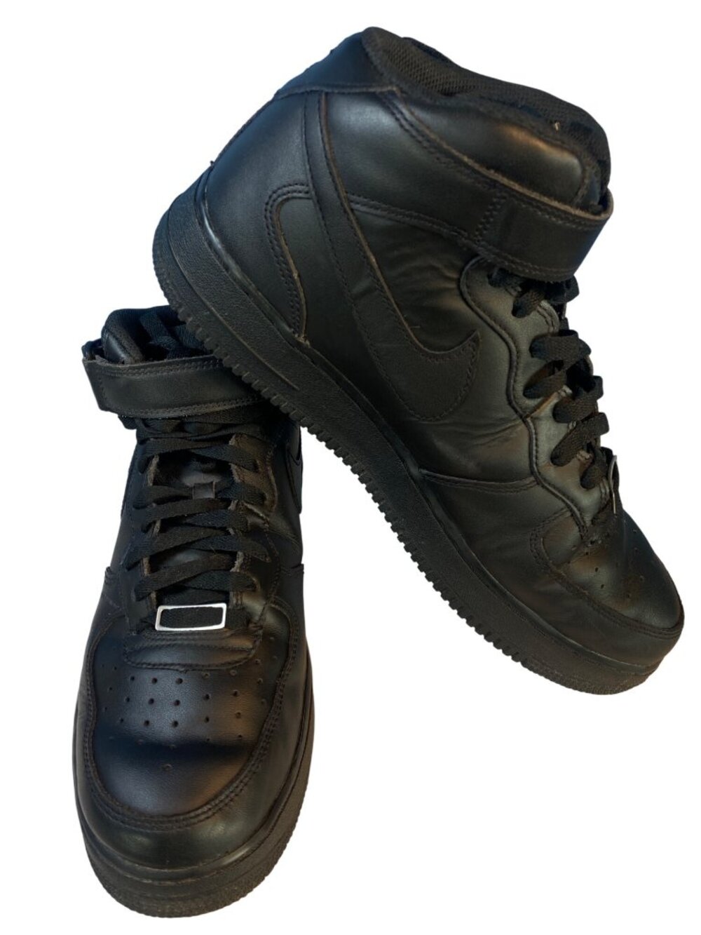 Nike Air Force 1 Mid '07 Sneakers Triple Black 315123-001 Men's Size 11 EUC